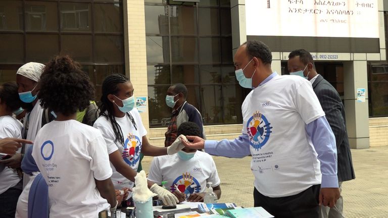 جانب من أنشطة جمعية مرضى السكري في إثيوبيا للتوعية بالمرض