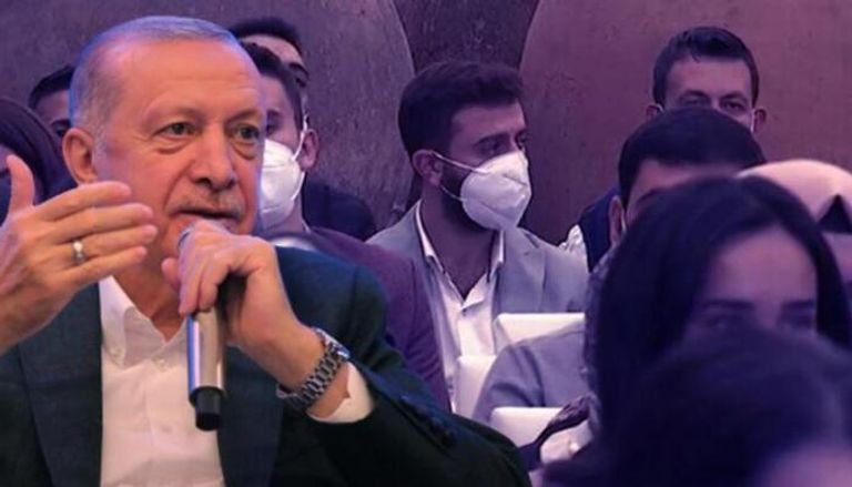 أردوغان خلال لقاء بمجموعة من الشباب