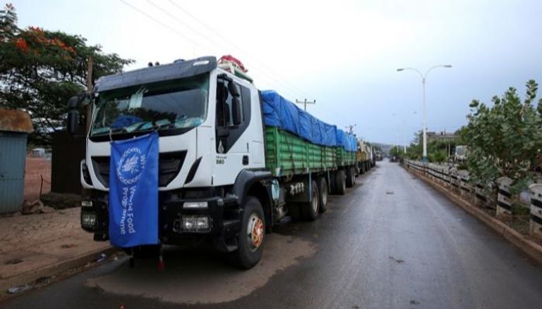 شاحنات تابعة للأمم المتحدة في إثيوبيا