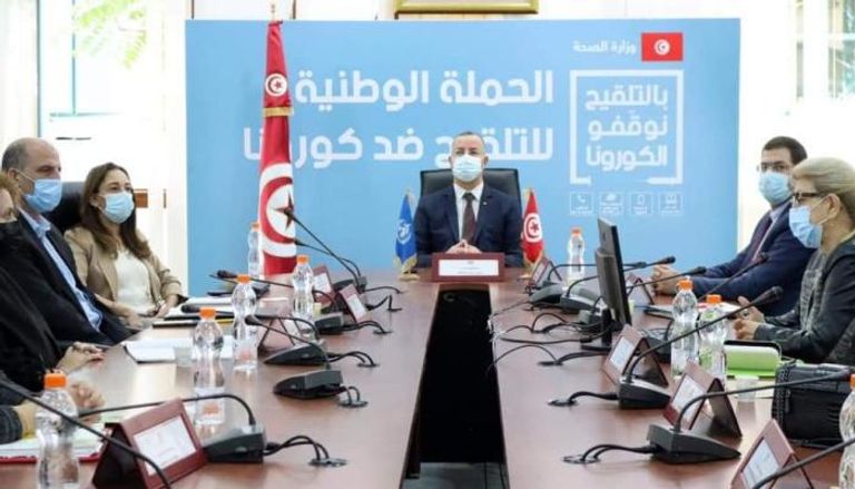 وزير الصحة التونسي علي مرابط خلال أحد الاجتماعات - أرشيفية