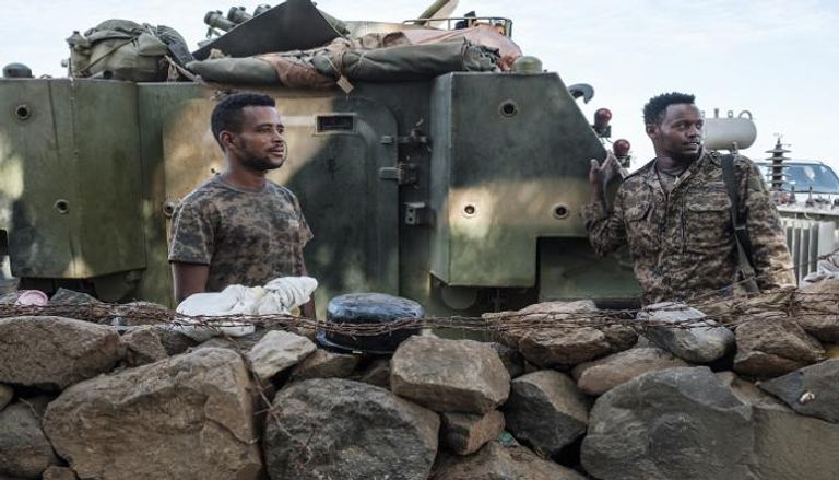 جنود تابعون للجيش الإثيوبي على خط المواجهة