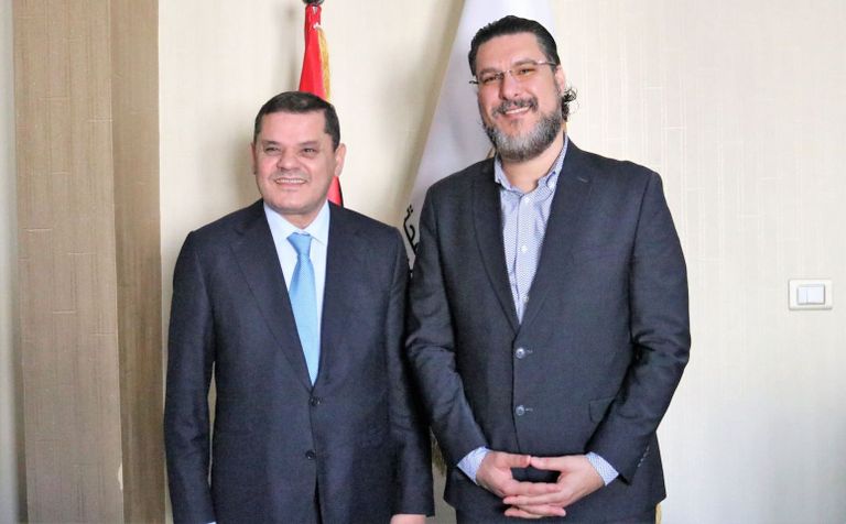 عبدالحميد الدبيبة مخاطبا حشدا من أنصاره في طرابلس - أرشيفية