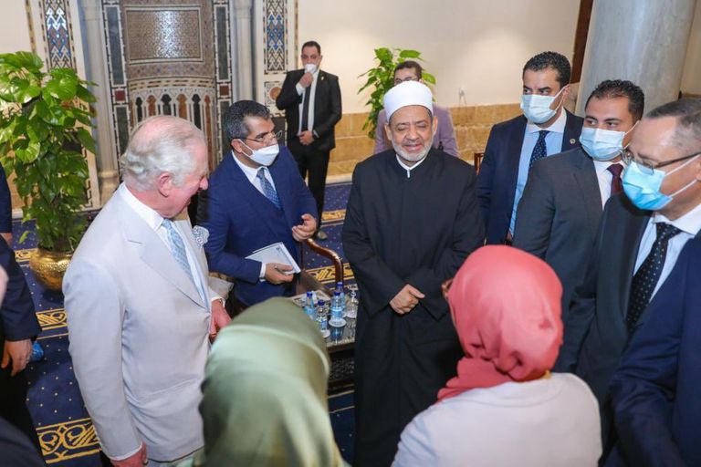 زيارة الأمير تشارلز وزوجته كاميلا دوقة كورنوال إلى الجامع الأزهر