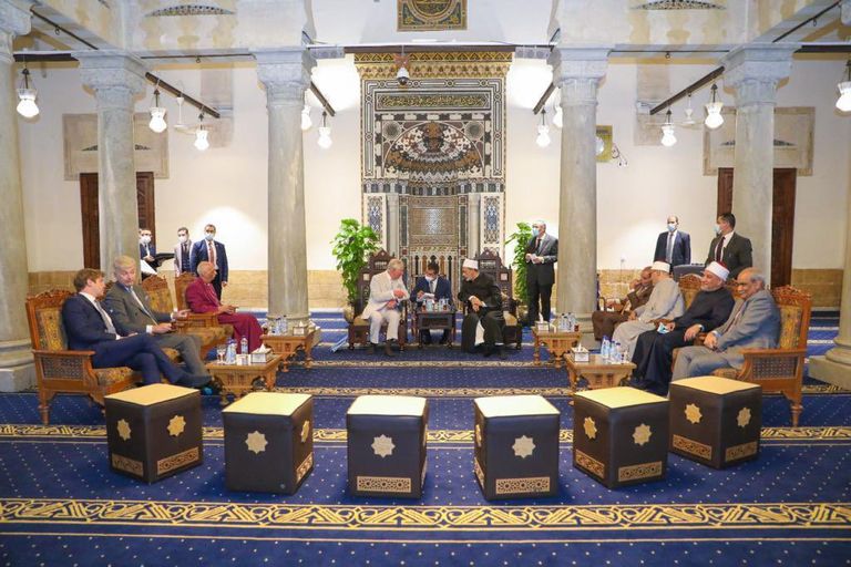 زيارة الأمير تشارلز وزوجته كاميلا دوقة كورنوال إلى الجامع الأزهر