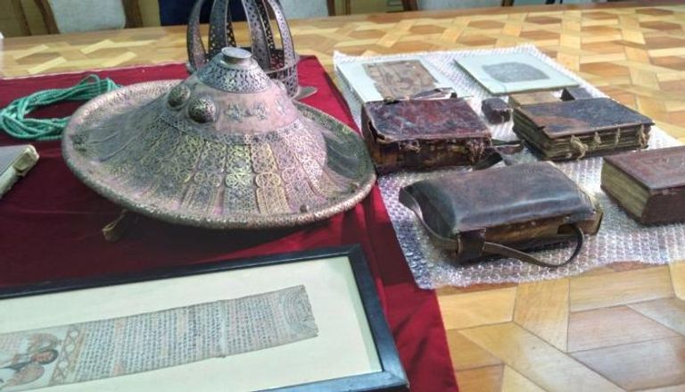بعض القطع الأثرية التي استعادتها إثيوبيا