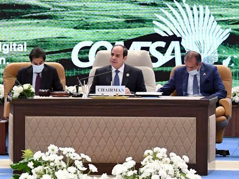 الرئيس المصري خلال كلمته بقمة الـ "كوميسا"