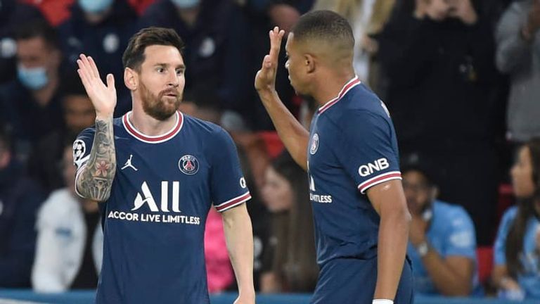 ميسي ومبابي ليونيل ميسي نجم باريس سان جيرمان