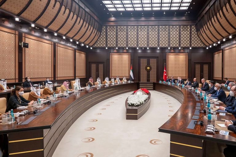 الشيخ محمد بن زايد آل نهيان والرئيس التركي