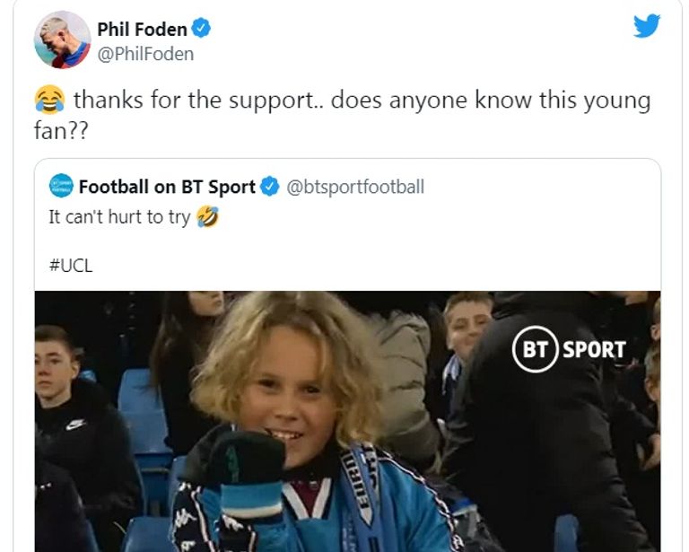 رد فودين على المشجع ليونيل ميسي