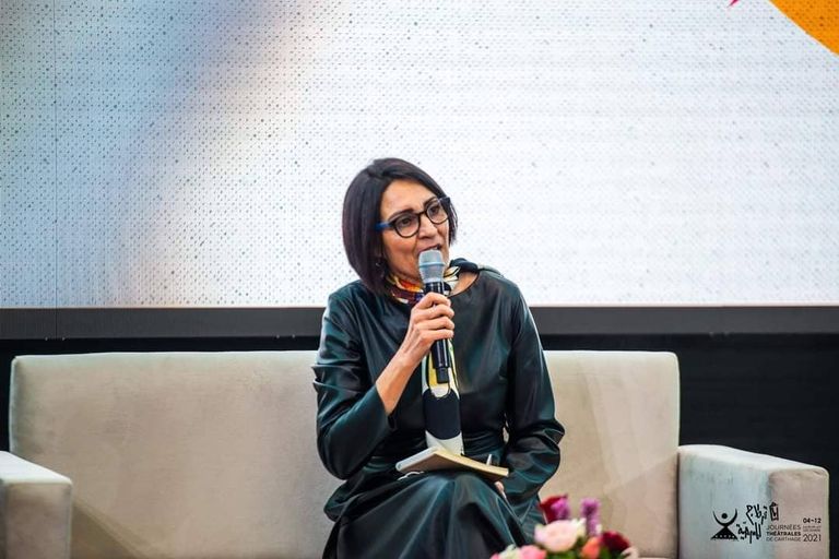 جانب من المؤتمر الصحفي لأيام قرطاج المسرحية