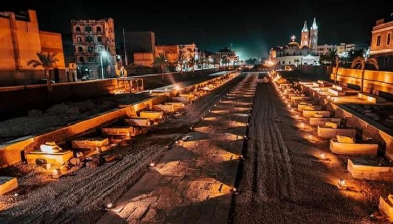 طريق الكباش الجديد بمحافظة الأقصر المصرية طريق الكباش في الأقصر