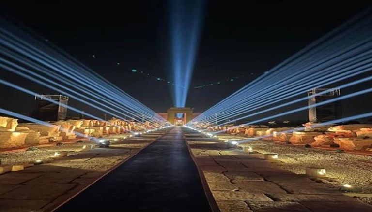 الاستعداد لحفل افتتاح طريق الكباش الجديد بمحافظة الأقصر المصرية طريق الكباش في الأقصر