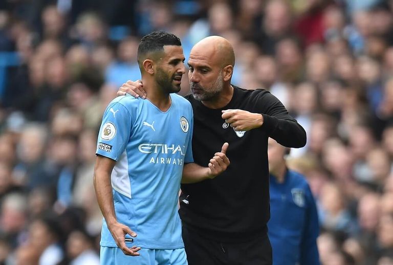 رياض محرز نجم مانشستر سيتي الإنجليزي محمد صلاح ورياض محرز يغيبان عن كأس العرب 2021