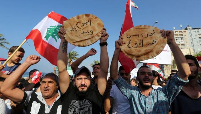 جانب من التظاهرات المطلبية اللبنانية.