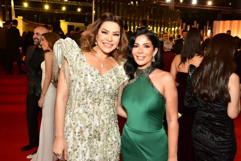 يسرا وإلهام شاهين في افتتاح مهرجان القاهرة السينمائي