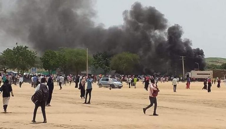 جانب من أعمال العنف في دارفور