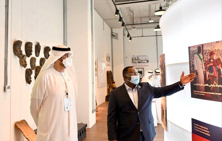 سلطان الجابر يزور جناحي المكسيك وليبيريا في إكسبو 2020 سلطان الجابر يزور جناحي المكسيك وليبيريا في إكسبو 2020