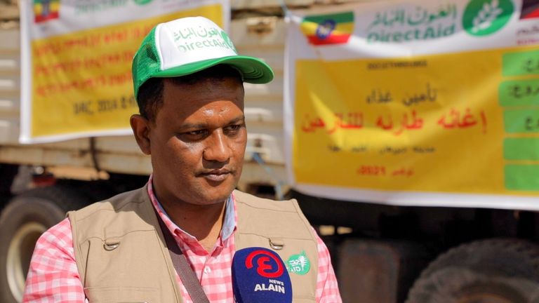 جانب من نازحي الحرب بمنطقة دبري برهان بإقليم أمهرة بشمالي إثيوبيا 