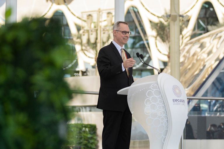 جانب من احتفالات اليوم الوطني لألمانيا في إكسبو 2020 دبي