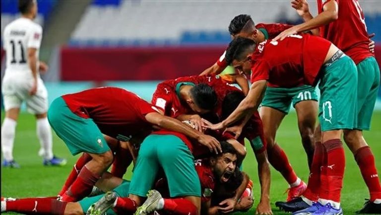 منتخب المغرب مباراة المغرب وفلسطين
