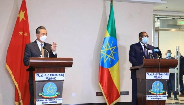 وزيرا خارجية إثيوبيا والصين في مؤتمر صحفي مشترك