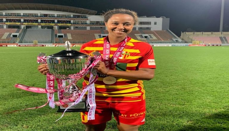 لوزا أبرا لاعبة منتخب إثيوبيا للسيدات