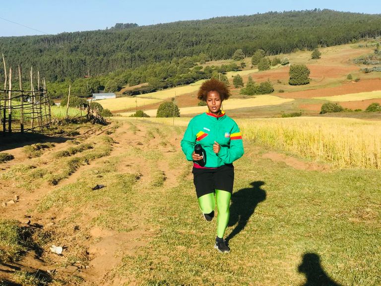 لوزا أبرا لاعبة منتخب إثيوبيا للسيدات