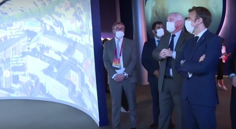 الشيخ محمد بن زايد آل نهيان وإيمانويل ماكرون - أرشيفية