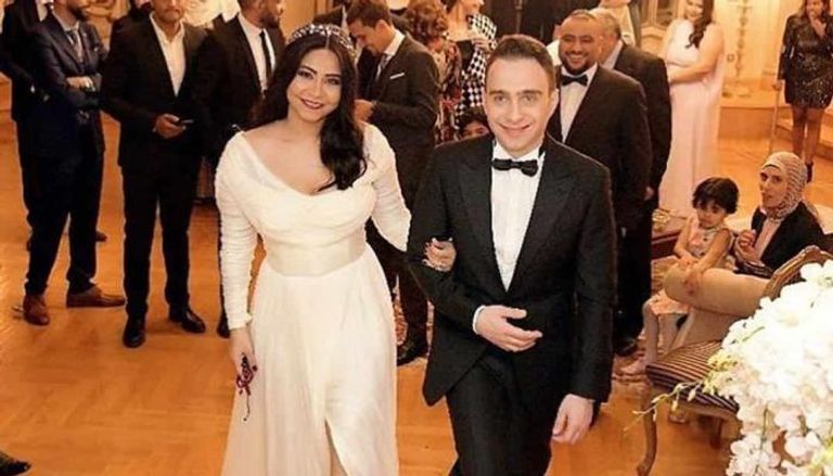 شيرين وحسام حبيب في حفل زواجهما 2018