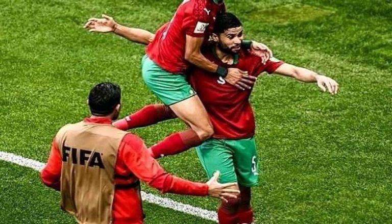 من مباراة منتخب المغرب ضد الأردن في كأس العرب 2021 