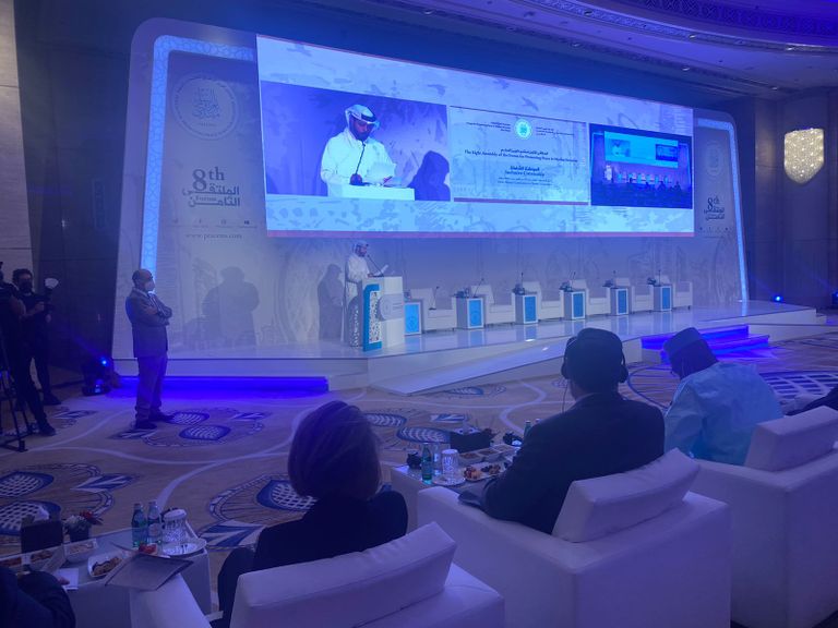 الشيخ عبدالله بن بيه، خلال كلمته بافتتاح فعاليات المنتدى