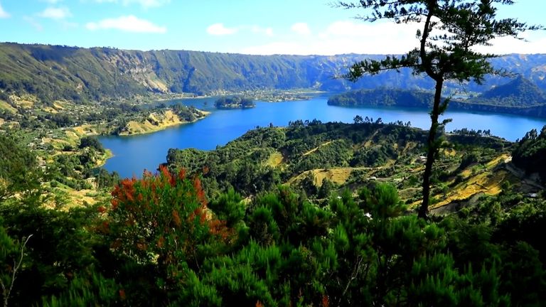 بحيرة ونتشي بإقليم أوروميا جنوبي غربي إثيوبيا 