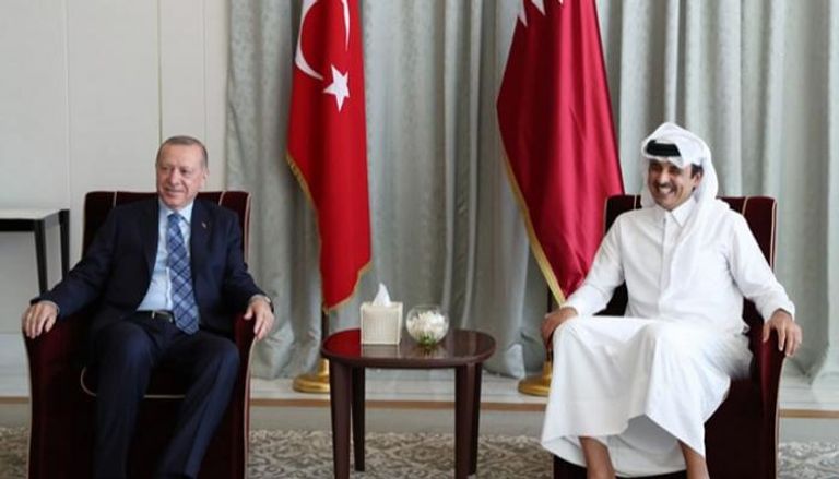 الرئيس التركي رجب طيب أردوغان والشيخ تميم بن حمد - أرشيفية