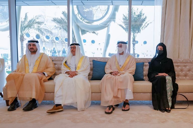 جانب من استقبال الشيخ محمد بن راشد لوزير الخارجية السعودي