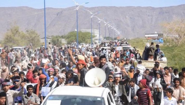 مظاهرات اليمنيين في شبوة ضد فساد الإخوان