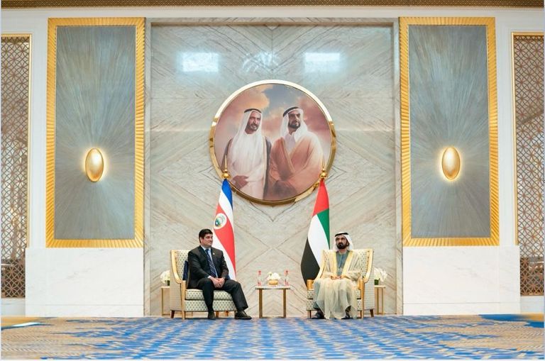 الشيخ محمد بن راشد آل مكتوم ورئيس كوستاريكا