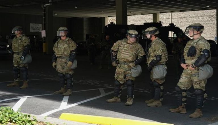 عدد من أفراد الحرس الوطني الأمريكي خلال أحداث الكابيتول