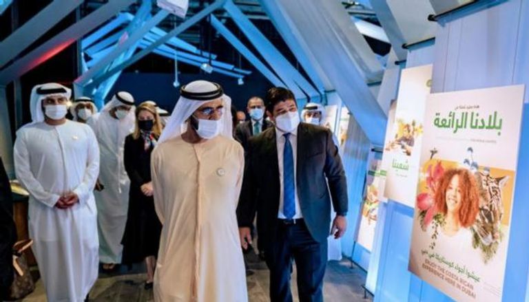 الشيخ محمد بن راشد آل مكتوم يلتقي رئيس كوستاريكا في مقر إكسبو 2020 دبي