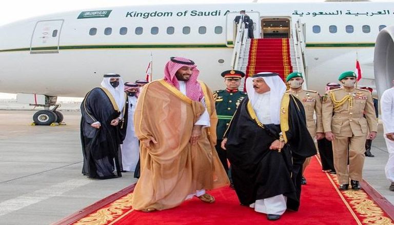 الأمير محمد بن سلمان ولي العهد السعودي لدى وصوله البحرين 