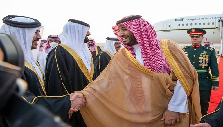 الأمير محمد بن سلمان ولي العهد السعودي لدى وصوله البحرين
