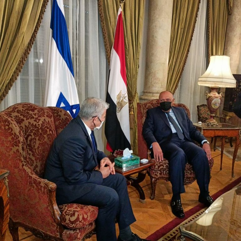 سامح شكري ويائير لابيد