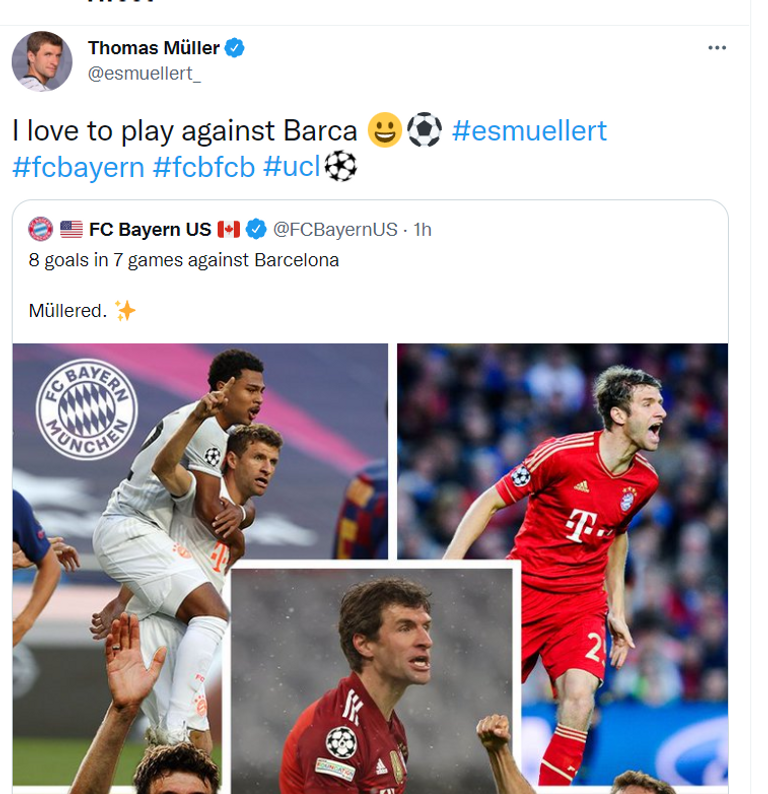 توماس مولر ضد برشلونة