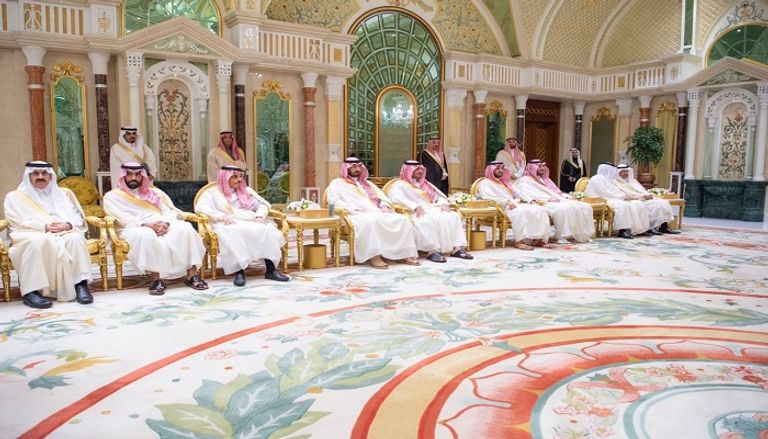 ولي العهد الكويتي خلال المباحثات مع نظيره السعودي