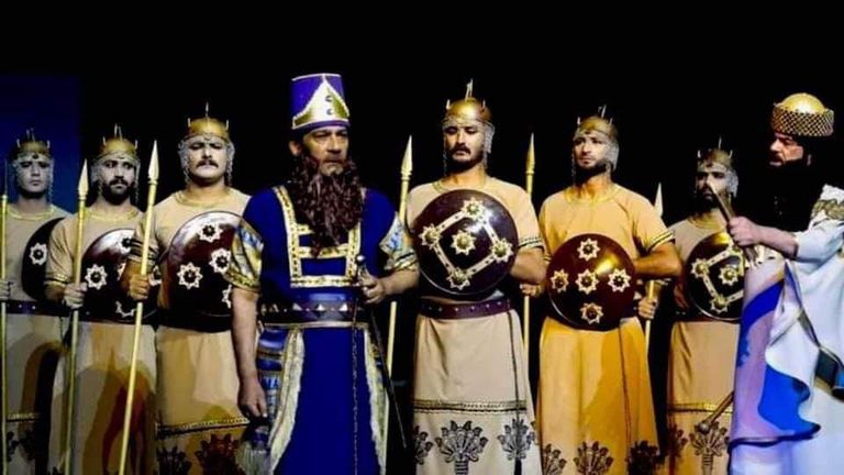 مشهد من أوبريت افتتاح مهرجان بابل الدولي الأخير