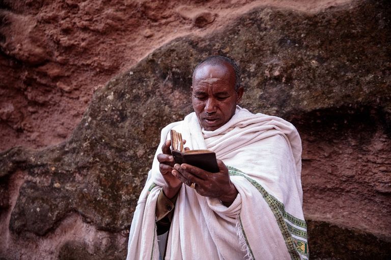 كنيسة سان جورج في مدينة لاليبيلا الإثيوبية التاريخية - أ.ف.ب