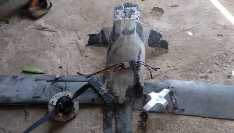 طائرة حوثية بدون طيار تم إسقاطها في الحديدة