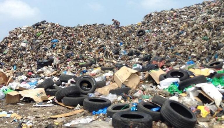 موقع لطمر النفايات في العاصمة بغداد