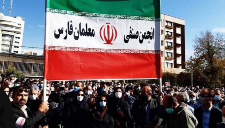 جانب من احتجاجات المعلمين في إيران