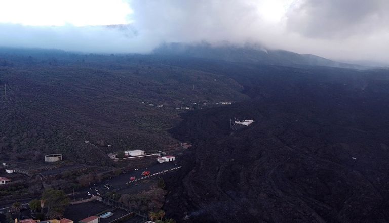 بركان جزيرة لا بالما الإسبانية