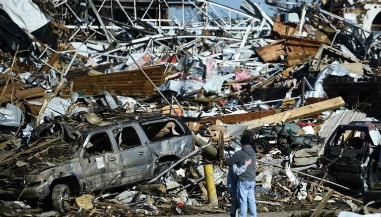 آثار الدمار في ولاية كنتاكي 